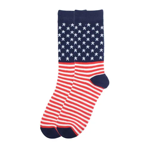Мужские носки с изображением президента Дональда Трампа, новинка, хлопковые мужские носки Брендона, популярный хип-хоп жаккардовые носки с американским флагом США