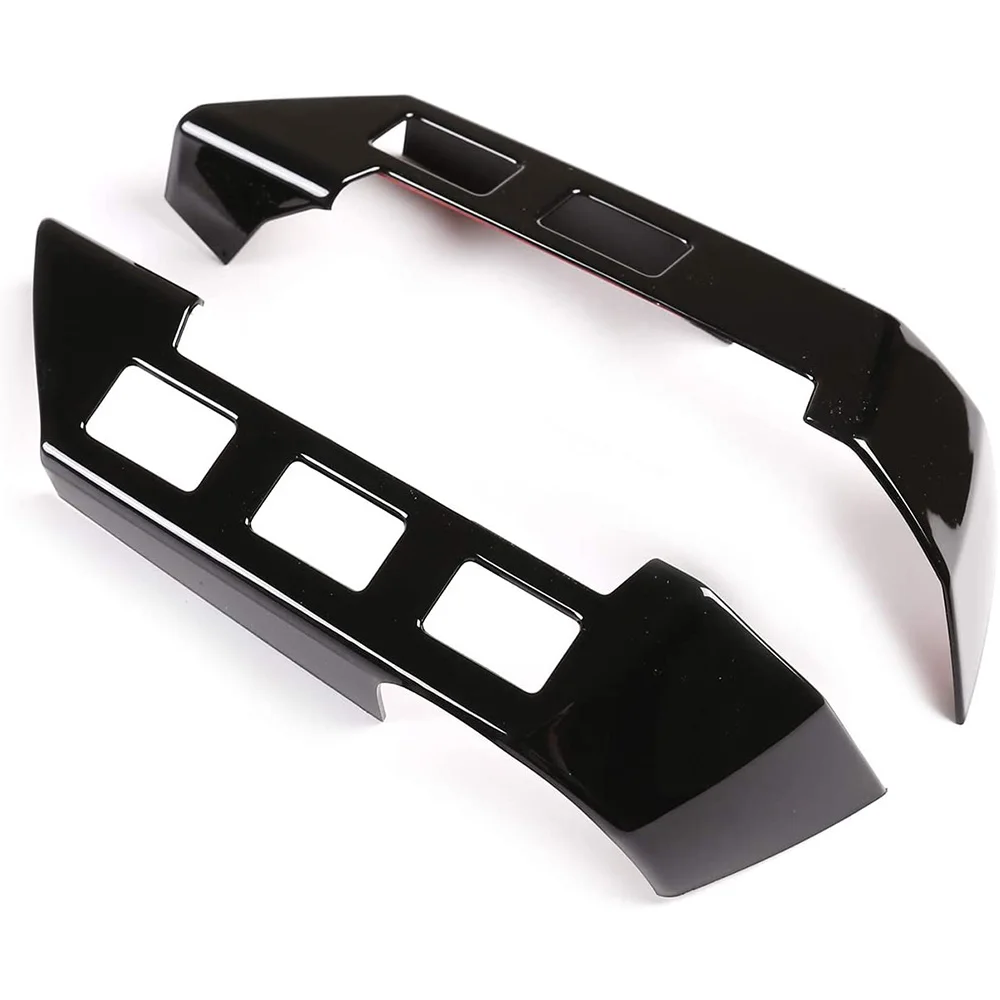 

Car Steering Wheel Button Cover Trim Sticker for Land Rover Discovery 3 LR3 04-09 Freelander 2 07-12(Black)