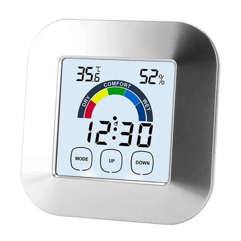 

Temperature Humidity Sensor with Time-Display Digital Thermometer Humidity Gauge