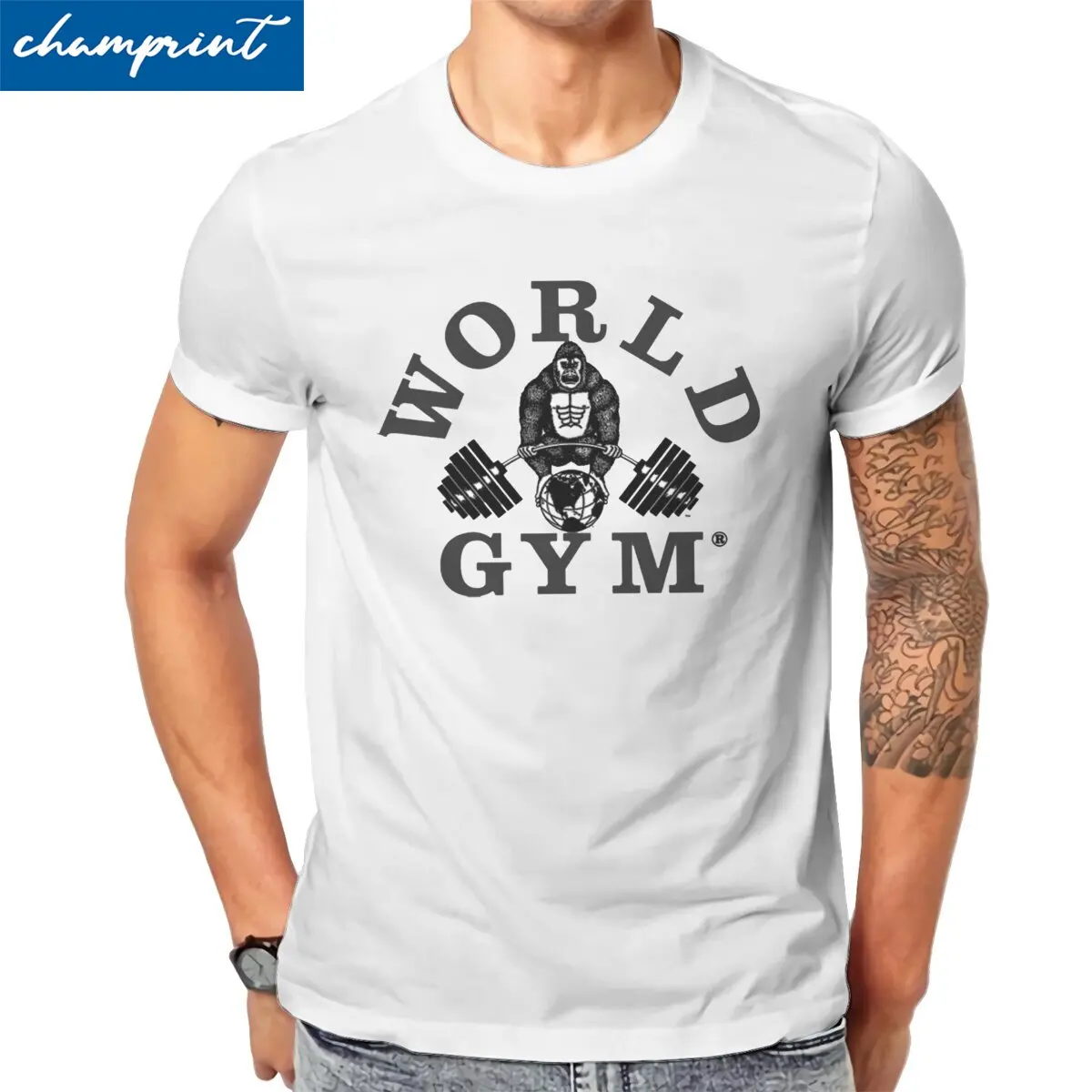 

Футболка мужская повседневная с круглым вырезом, 100% хлопок