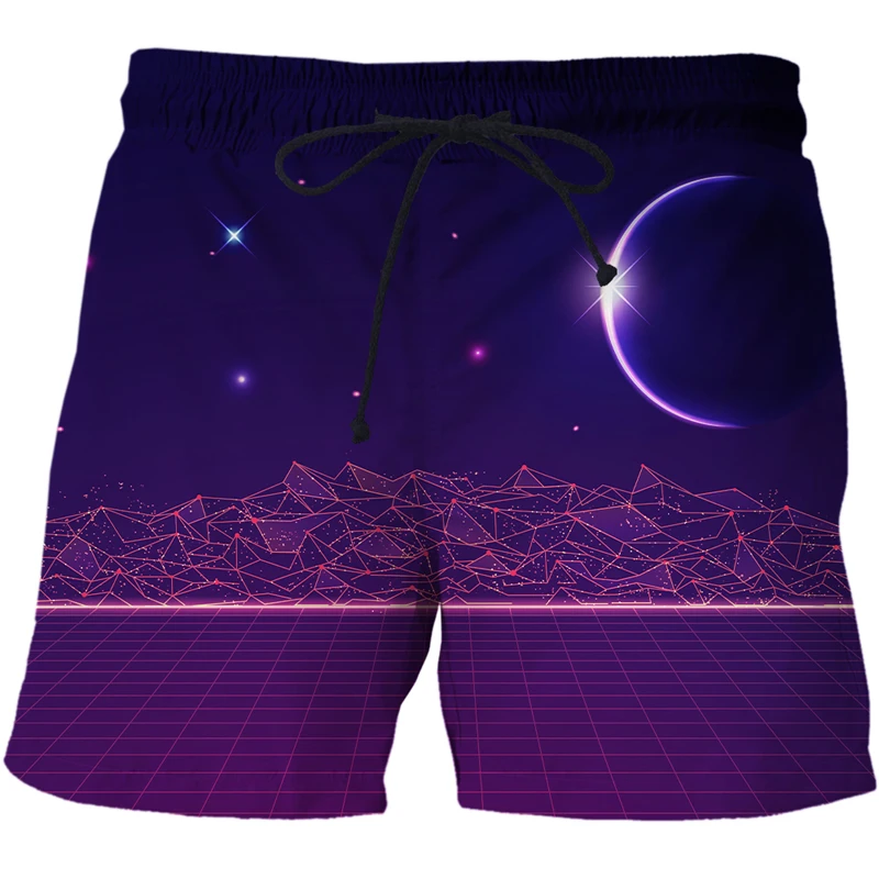 2022 AI technology data pattern Casual Short Pants Beach 3d Printed Shorts Mens Shorts New Male Summer Streetwear Men clothing