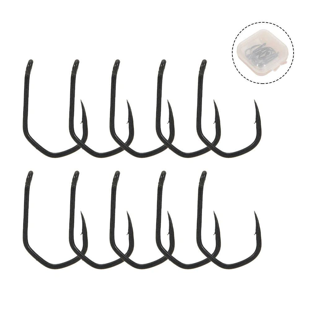 

10pcs High-Carbon Steel Carp Fishing V-Curve Barbed Hooks Catfish Hook with Box 2/4/6/8# Iscas Pesca Fishing Tackle Accessories