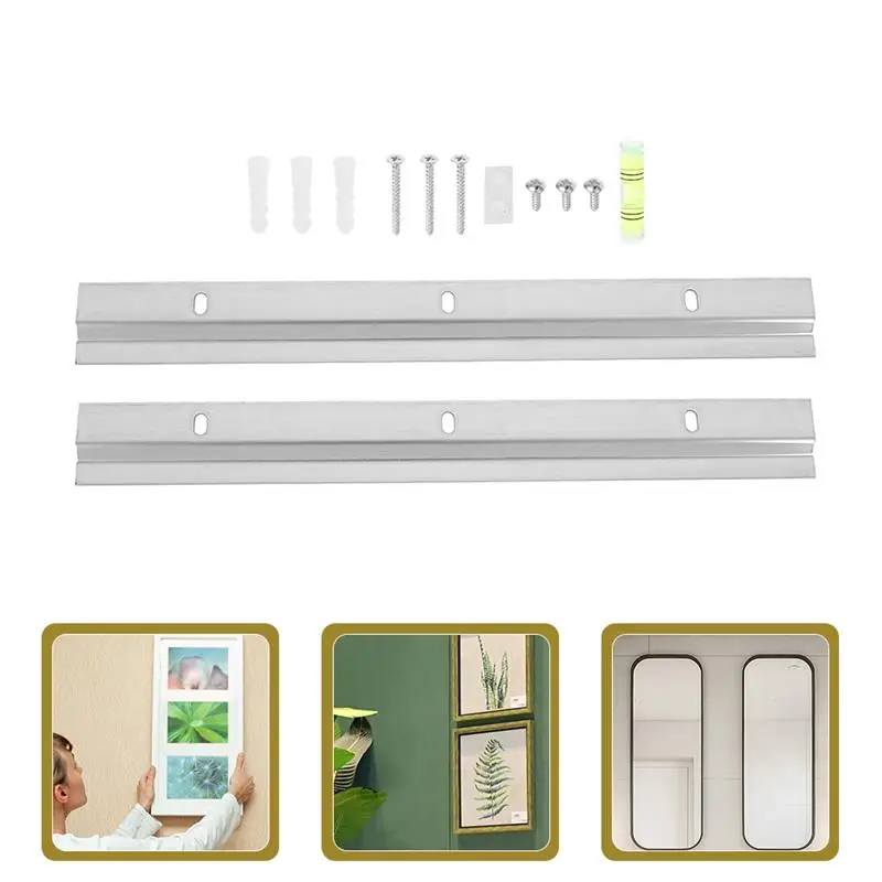 

1 Set French Cleat Interlocking Hardwares Kit Metal Z Hanger for Picture Frames