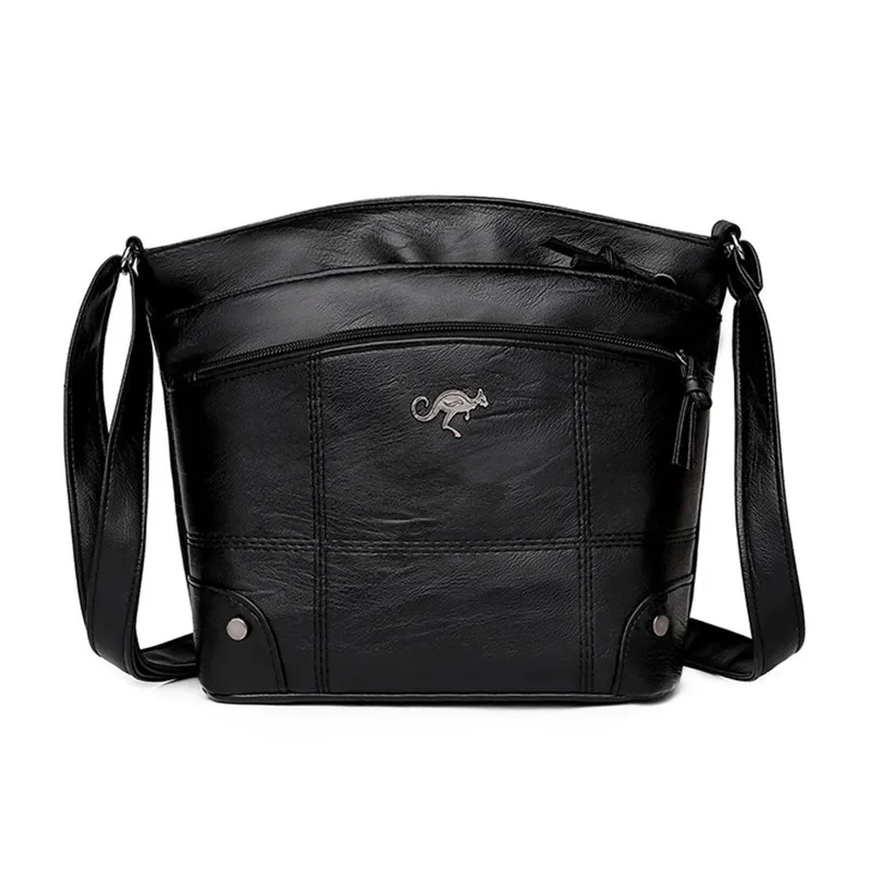 Женская текстурированная сумка из мягкой кожи новая модная через плечо простая