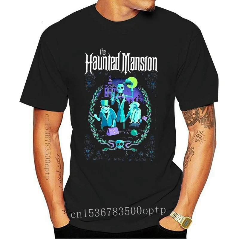 

Camiseta personalizada para hombres y S-6Xl, Camisa de algodón negra para Fans de películas de la mansión encantada