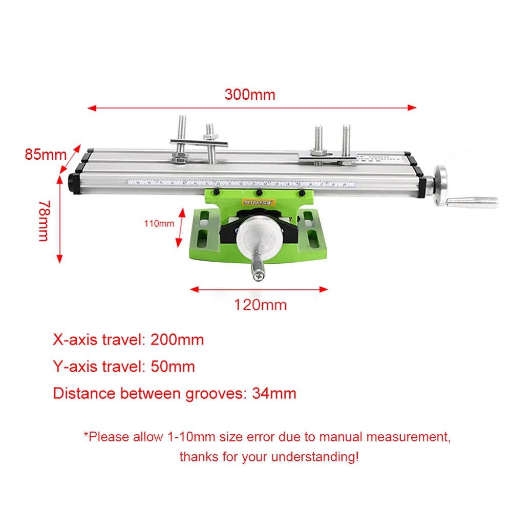 

Multi-function Milling Machine Bench Drill Machine Vise Fixture X Y Axis Adjustable Feeder Work Table Wood Milling Cutter