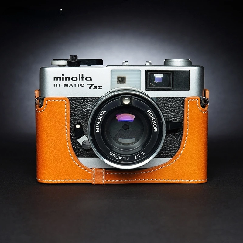 

Защитный чехол для Minolta 7S2 Hi-Matic 7Sii, чехол из натуральной воловьей кожи для фотокамеры ручной работы