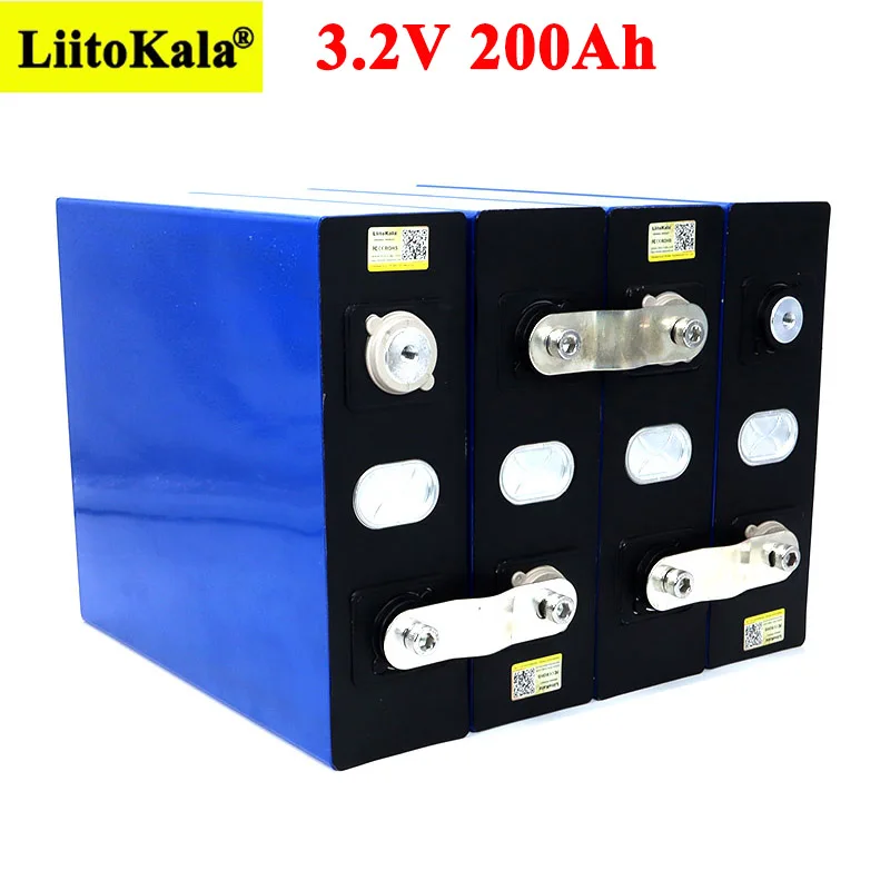 

3,2 V 200Ah LiFePO4 литиевая батарея 3,2 v 3C литий-железо-фосфатный Аккумулятор для детей возрастом от 12V 24V Инвертор батареи класса RV солнечной энерги...