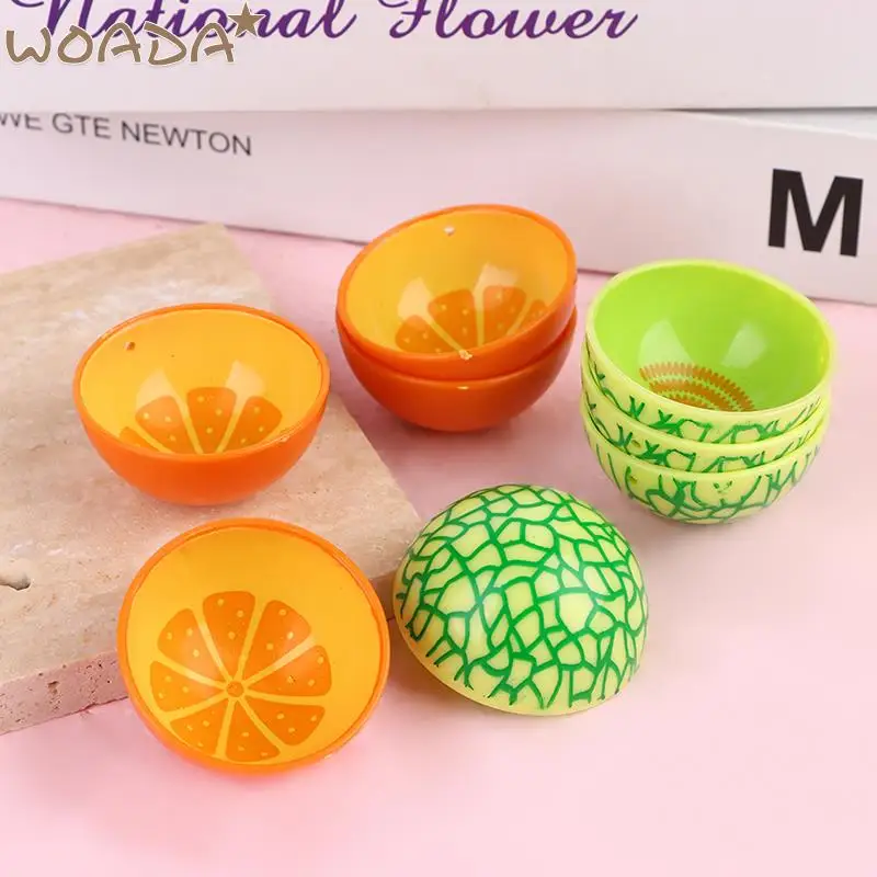 

4 шт./компл. миниатюрная мини-чаша для фруктов, кукольный домик с оранжевой круглой чашей, аксессуары для кухни и столовой