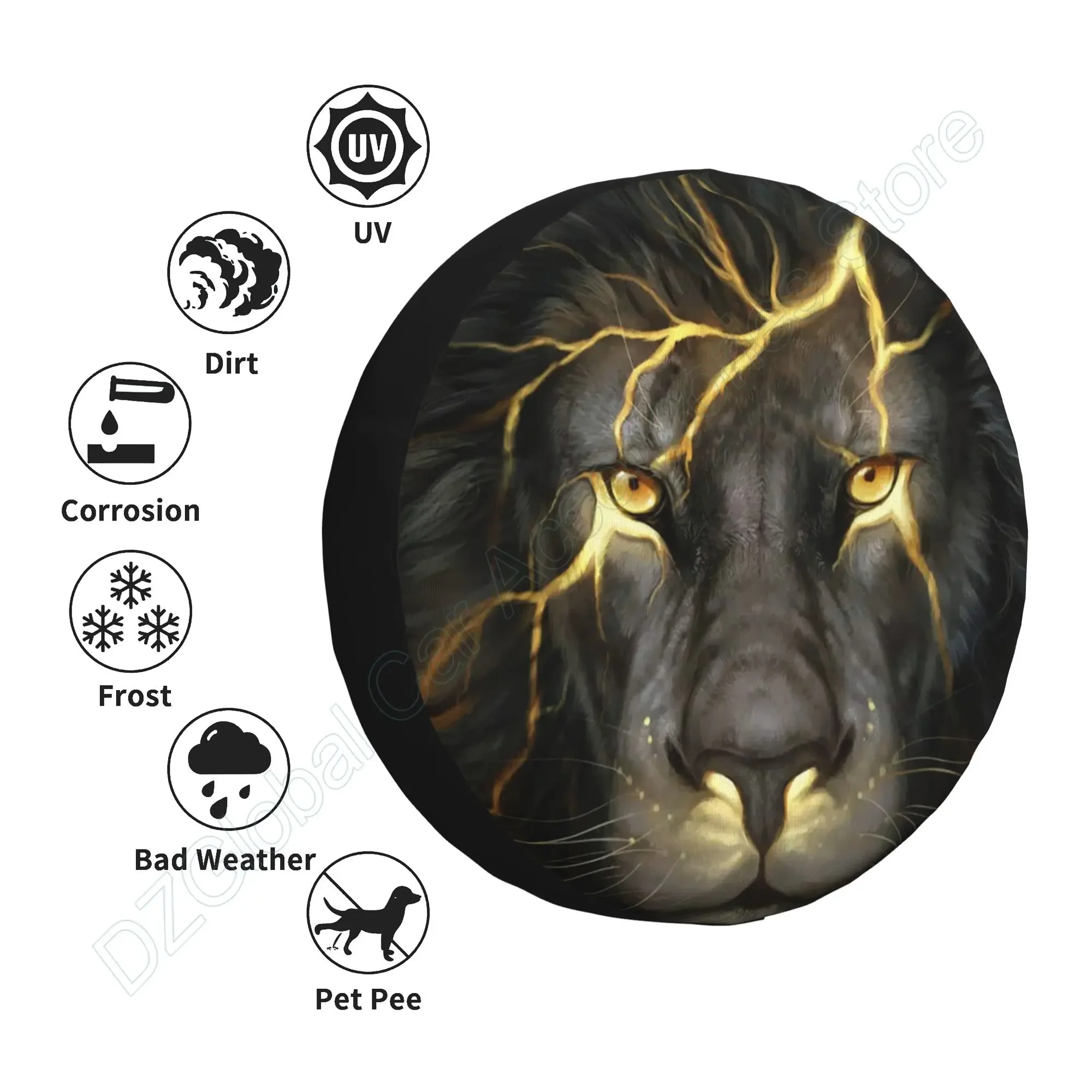 Фото Пылезащитная Крышка для запасных колес Cool Lion, подходит для трейлеров, домов на колесах, внедорожников и многих транспортных средств, 14, 15, 16, 17 дюймов №2