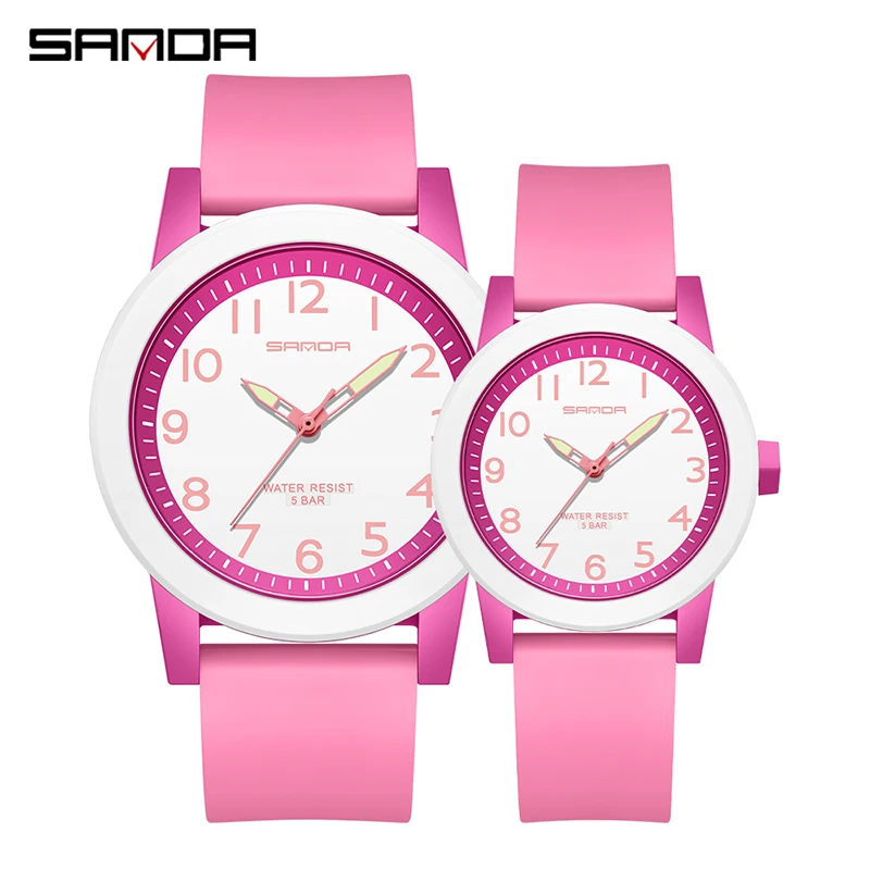 SANDA Brand Couple Quartz Watch Luxury Fashion Women Watches Simple Sports Waterproof Man Watch Original Design reloj mujer