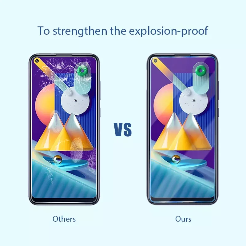 3Pcs Tempered glass For Samsung Galaxy S10 S20 Lite S20 FE S20 FE Screen Protector on A6 A7 A8 A9 2018 GLASS