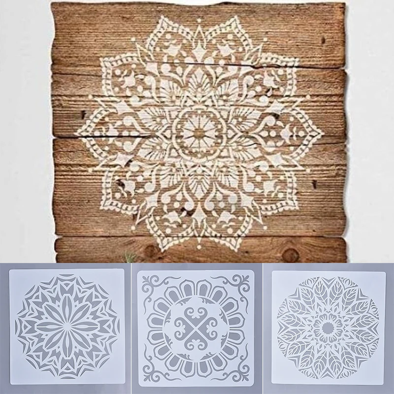 

30*30CM Mandala Lotus Stencil Painting Geometry Floor Wall Decorative Template DIY Scrapbook Coloring Embossing Album Tool