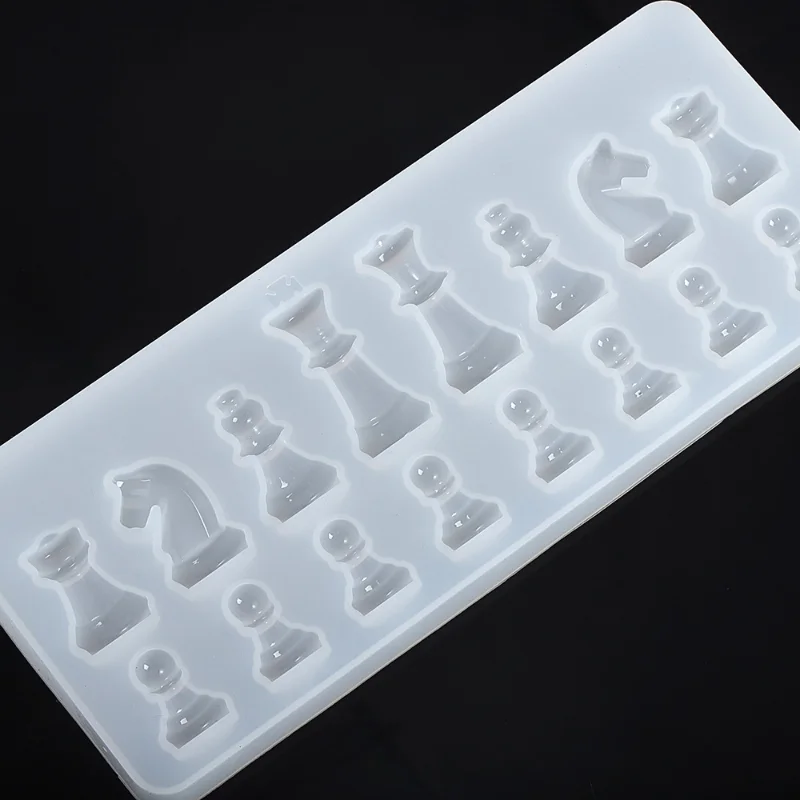 

International Chess Shape Baking Mold Chocolate Candy Cake Making Tool Reusable No-sticky Silicone Patisserie Form Mould Tray