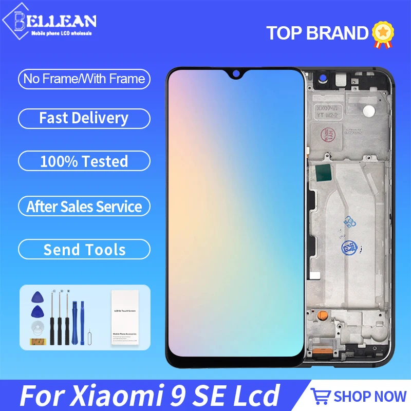 

5.97 Inch OLED MI 9 SE Display For Xiaomi 9 SE lcd Touch Screen Digitizer MI 9SE M1903F2G Assembly With Frame Free Shipping