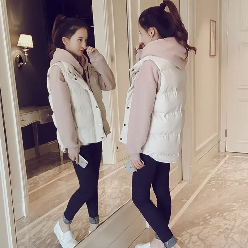 Осень/зима свободный хлопковый жилет больших размеров женский модный пуховик