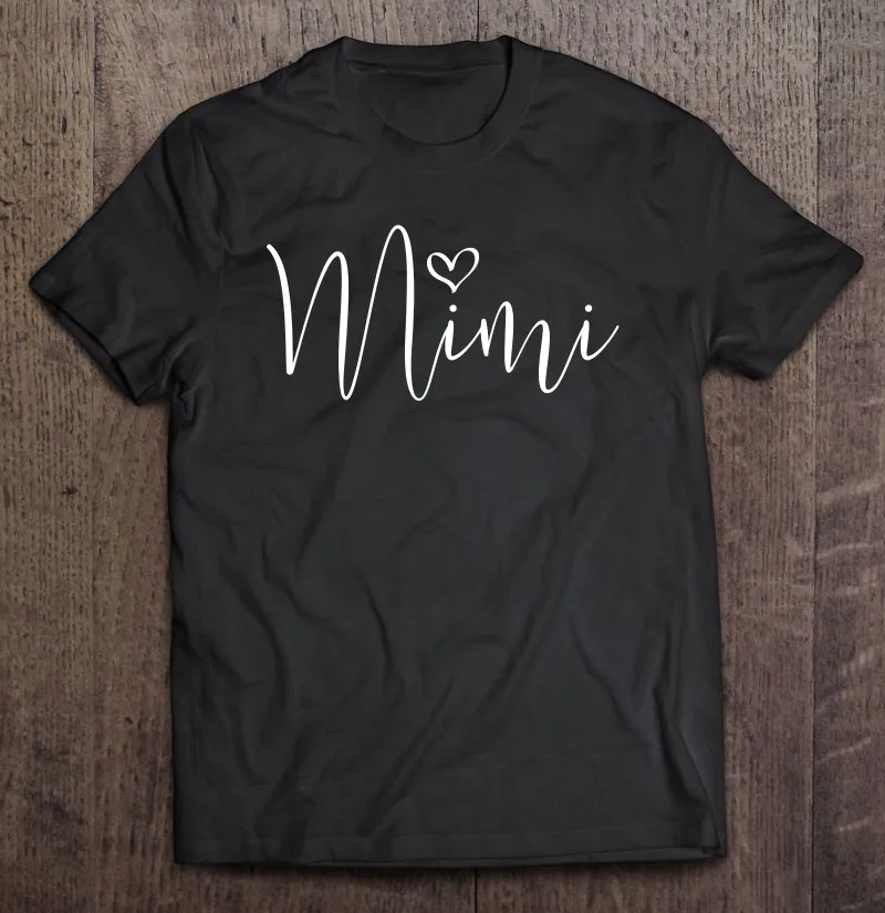 

Mimi, пуловер с сердцем, бабушкой, женский, на день матери, Рождество, для внуков и детей, футболка для мужчин, футболки в стиле Харадзюку, футбо...