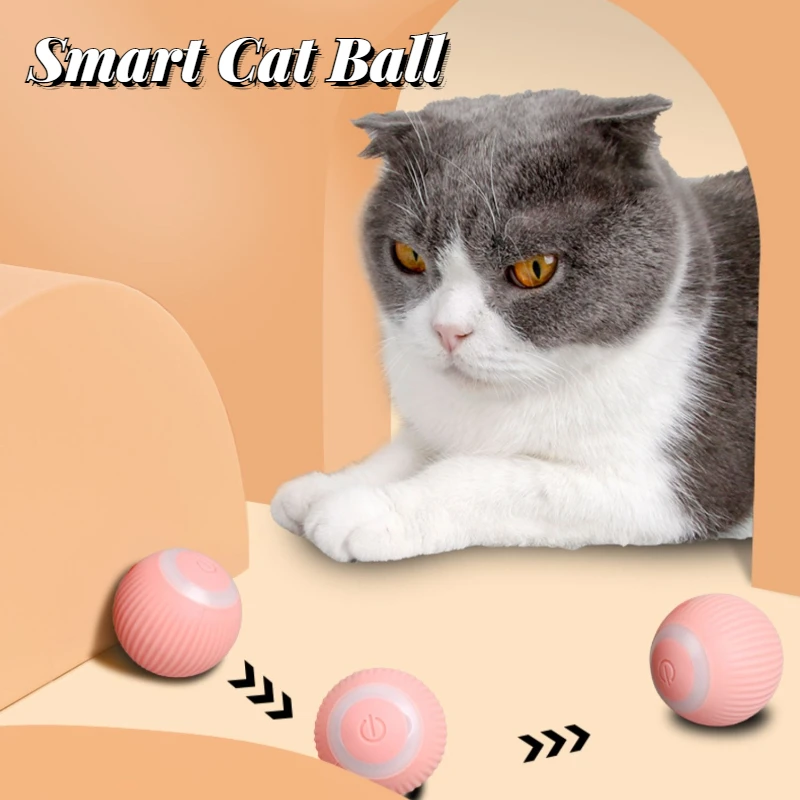 

Automatic Rolling Smart Cats Toys Electric Cat Ball Toys Interactive for Training Self-moving Kitten Toys Indoor Playing