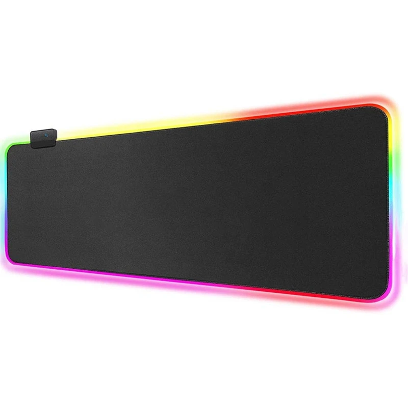 

Игровой коврик для мыши, светодиодный RGB игровой коврик для мыши, большой коврик для мыши для офисного ПК, клавиатура и мышь 90x40 см