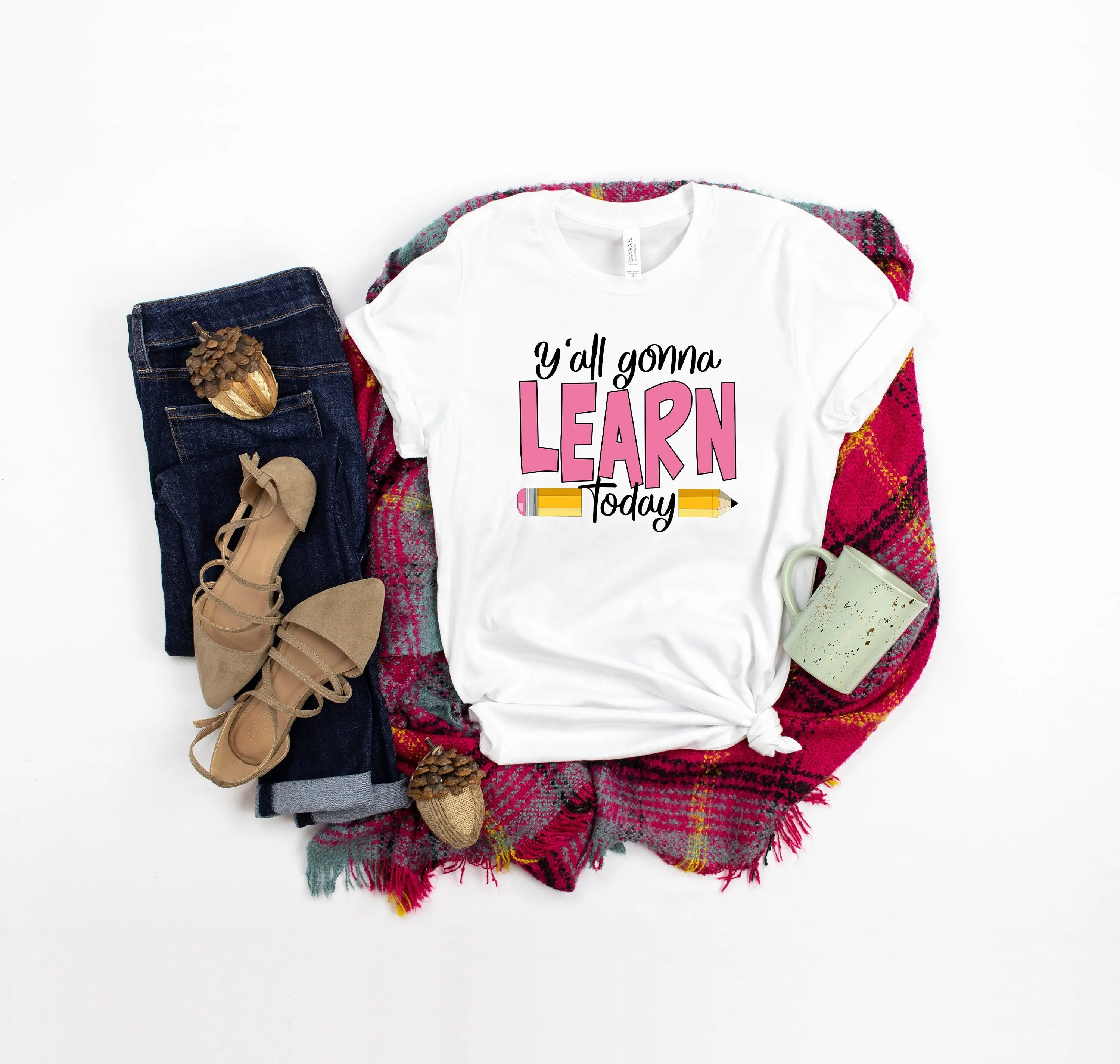 Вы все научимся сегодня футболка учитель Милая жизнь признание