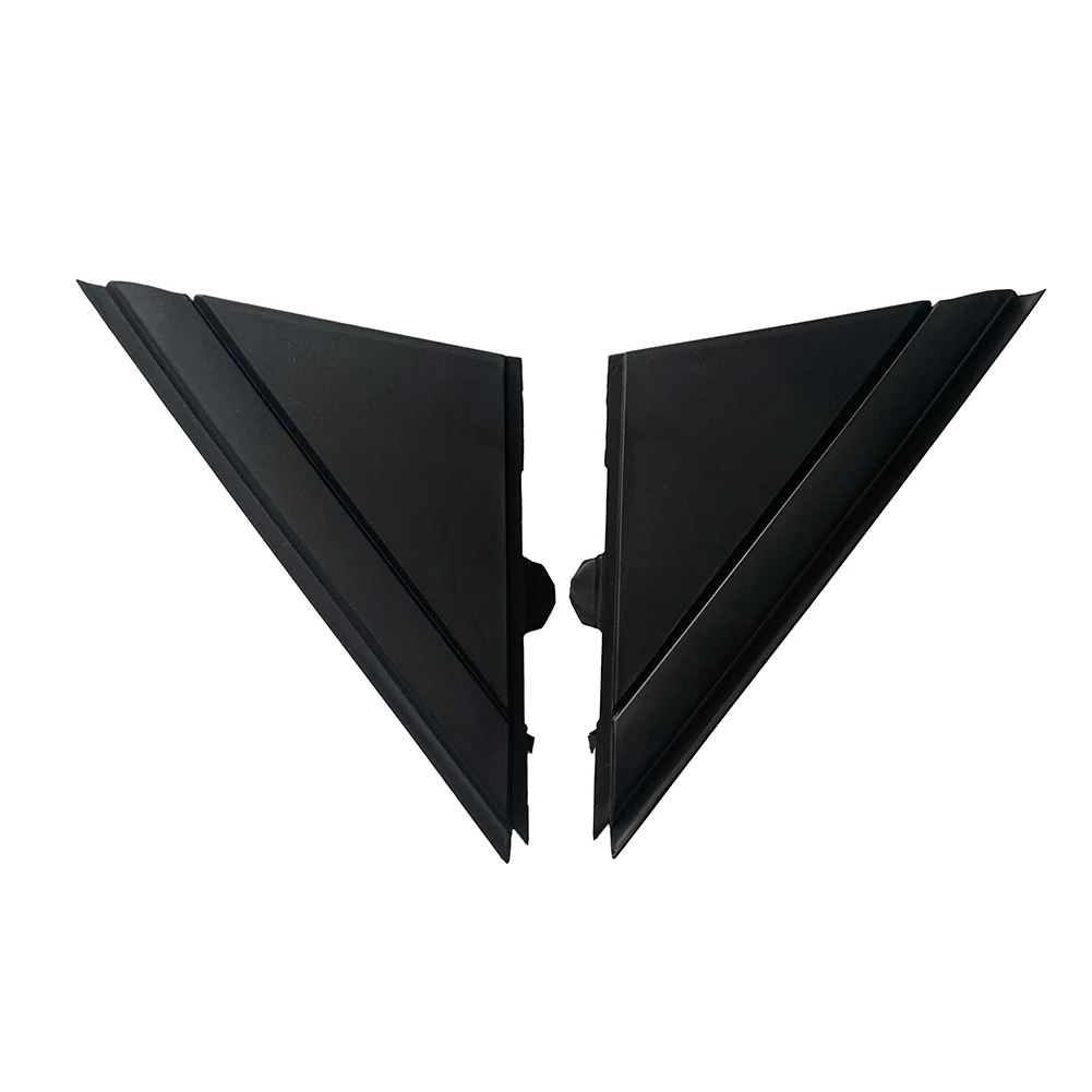 Matte Black LH&RH Door Mirror Flag Cover Moldings For Fiat 500 12-19 1SJ85KX7AA Rear Mirror Triangle Trim Plate