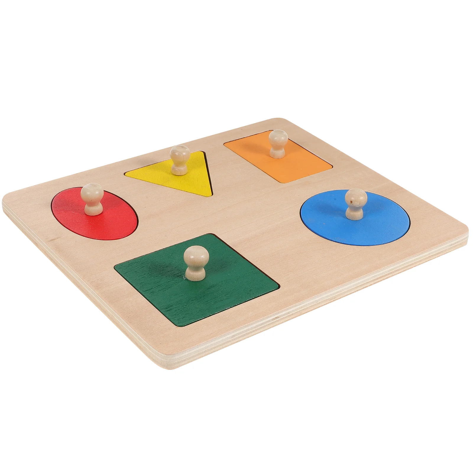 

Wooden Nail Knob Puzzles Game Shape Toys Early Learning Baby Toddler Educational Geometric