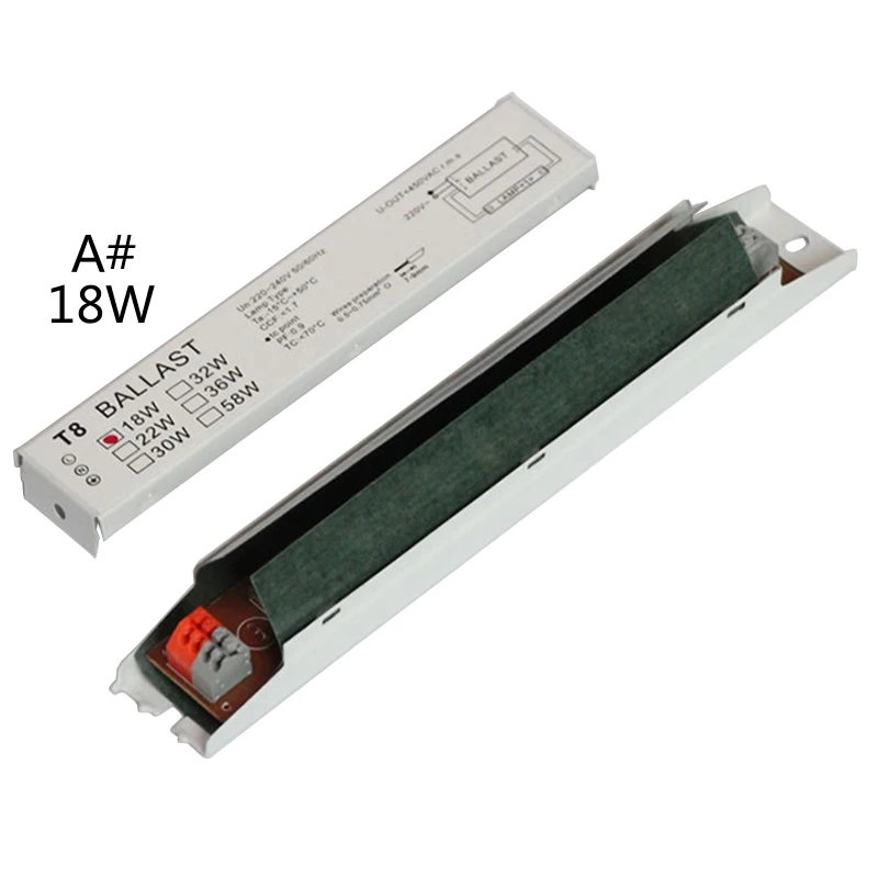 

Commonly Used T8 1x 18W/1x 58W Electronic Ballast Equipment for Fluorescent Lamp Light Weight Ballast B36B