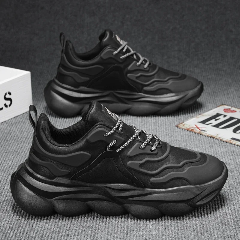 Кроссовки мужские спортивные на толстой подошве Повседневная Удобная Уличная