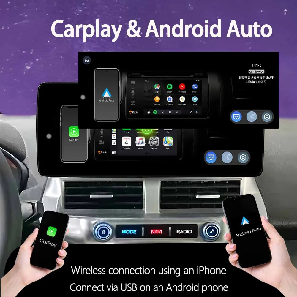 Фото QLED 2400*900P Video Play 12,3-дюймовый Android 15 для Hyundai Tucson 2019-2020, мультимедийное автомобильное радио, GPS Navi, 8-ядерный 8 + 256G, стерео BT №3