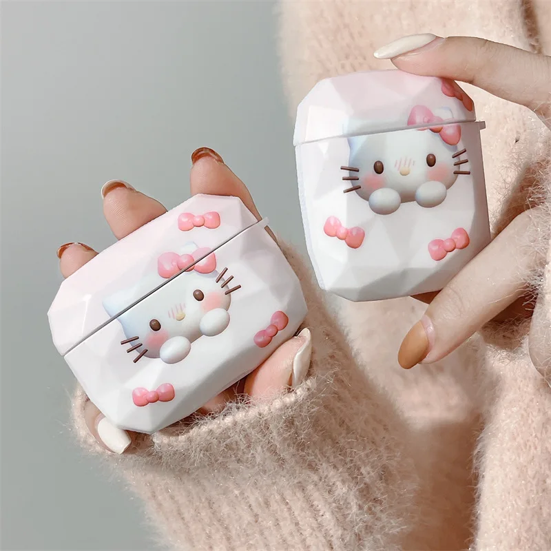 

Cute Kitty Irregular AirPods 3 Case Apple AirPods 2 Case Cover AirPods Pro Case IPhone Earphone Accessories Air Pod Case