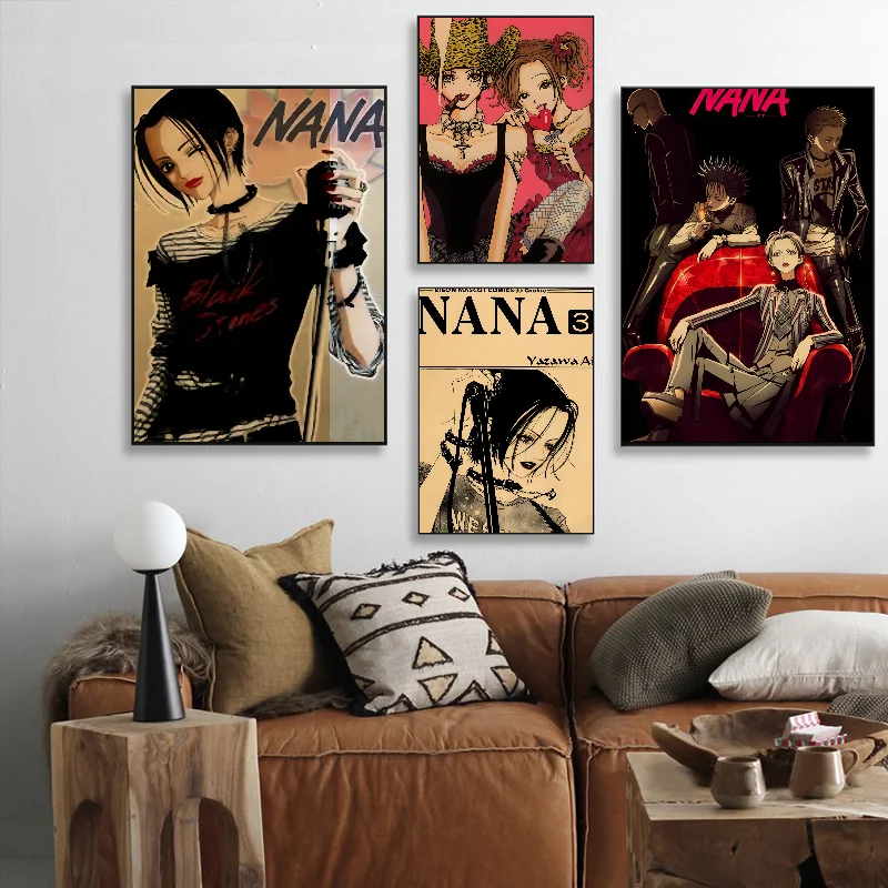 Забавный японский аниме Нана Осаки плакат самоклеящаяся художественная