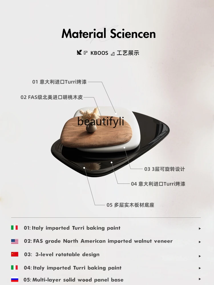 Минималистичный шпон для Juglans Regia журнальный столик гостиная домашний