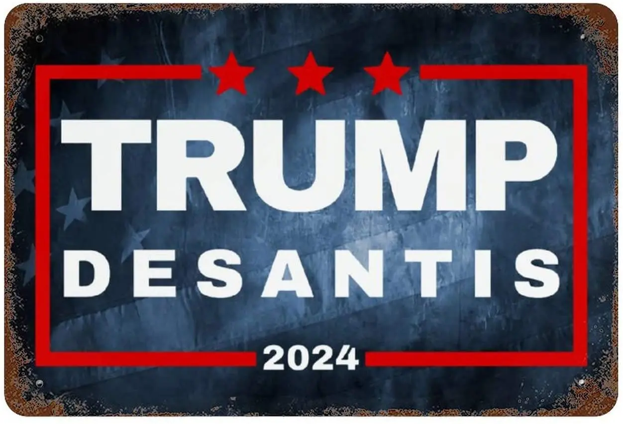 EVISUK Трамп Desantis ✤-Трамп и Рон-десенс для президента Ретро металлический знак