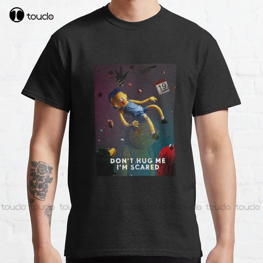 

Классическая футболка с надписью Don't Hug Me, я испугался