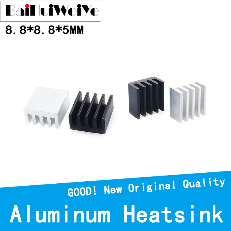 

20PCS/LOT 8.8*8.8*5 mm Aluminum Heatsink Radiator Heat Sink Cooler For Electronic Chip IC Transistor 3D Printer CPU RAM A4988