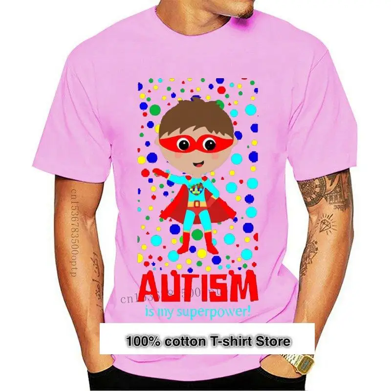Ropa estampada para hombre camiseta blanca el moet de laestventización sobre autismo con letras antiarrugas