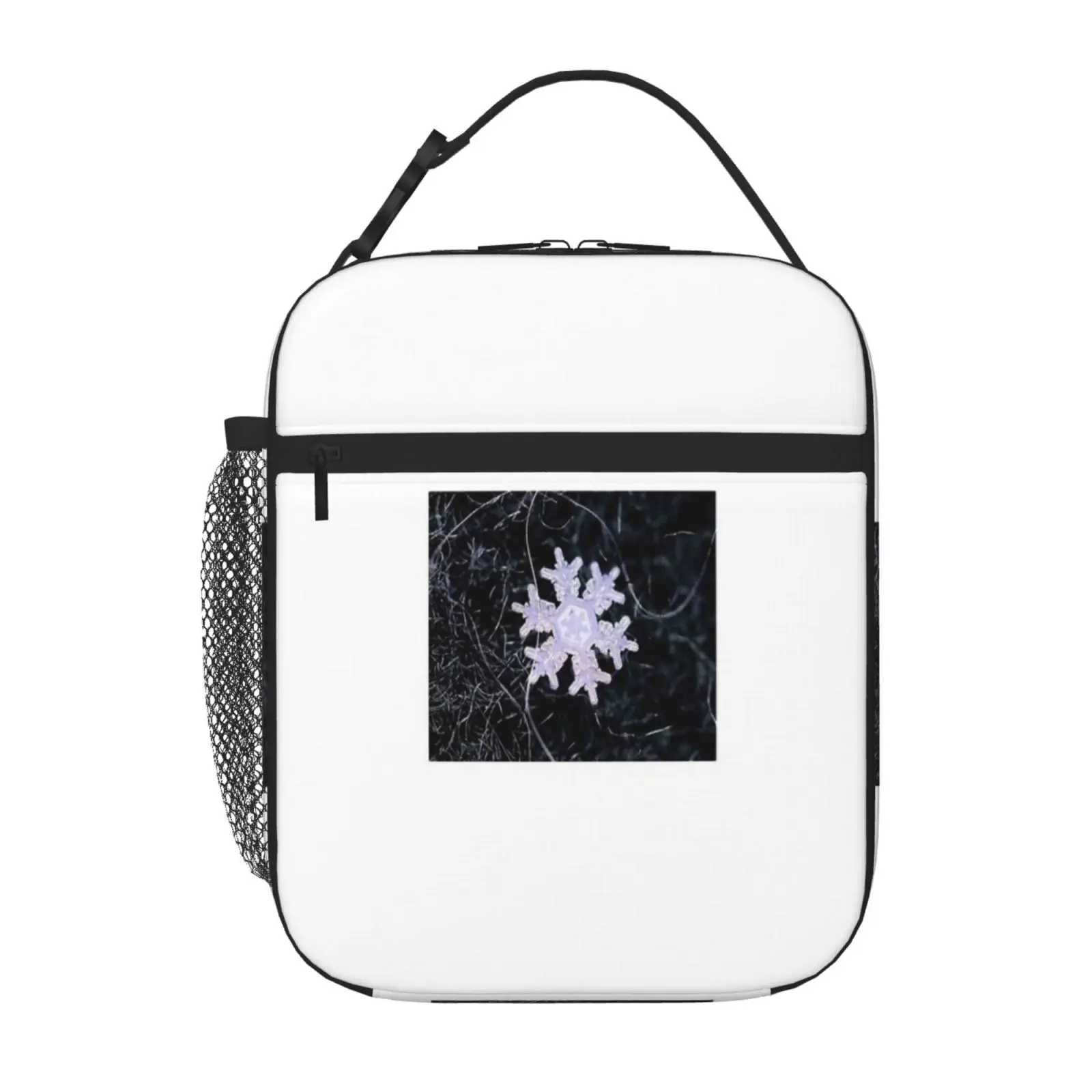 

Real Snowflake Luminous Glow Lunch Box Thermal Lunch Bags Bags Picnic Bag Children'S Food Bag