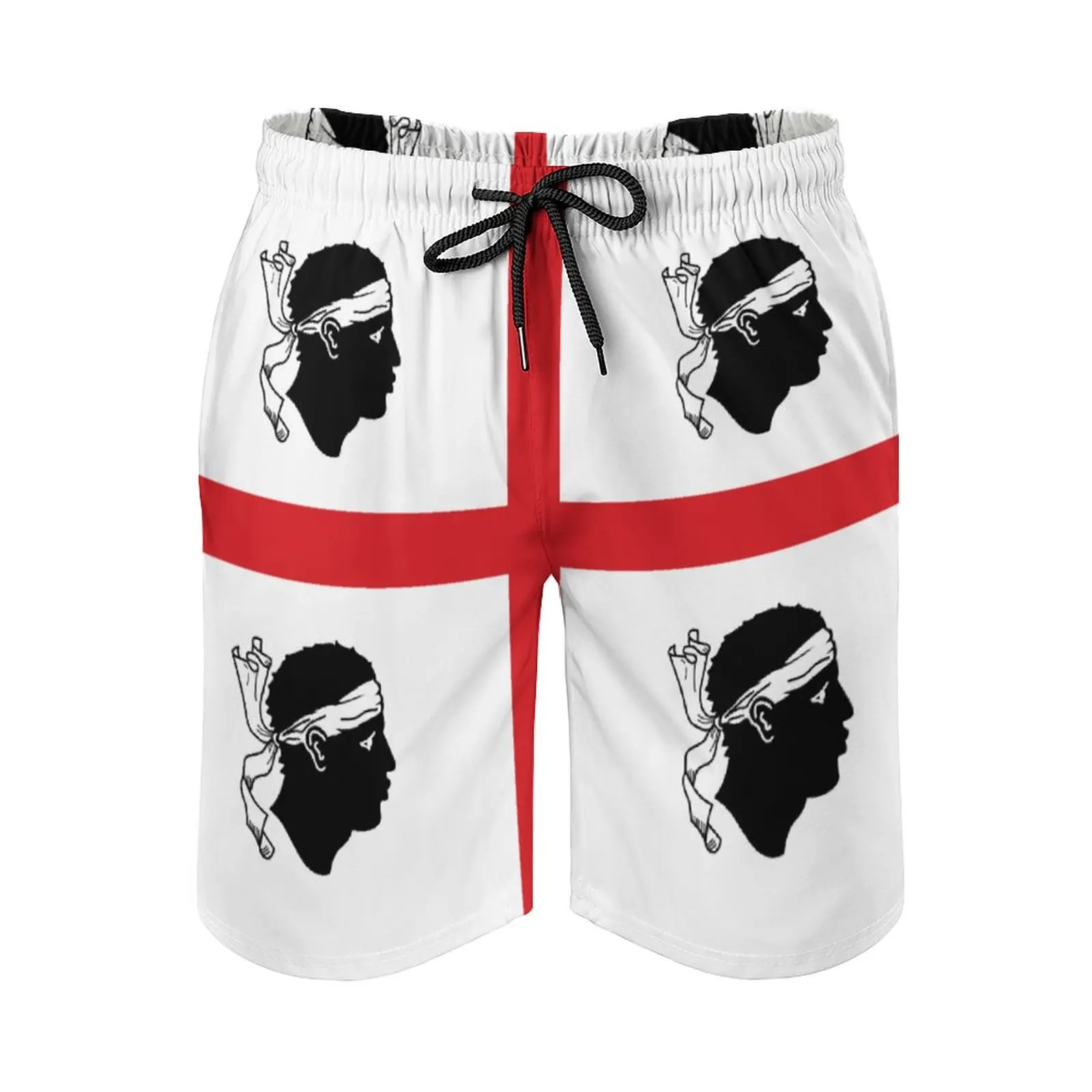 

Anime Men's Beach Shorts Flag of Sardinia, Italy Loose Stretch Beach Graphic Cool Hawaii Pants Sports Adjustable Drawcord Breath