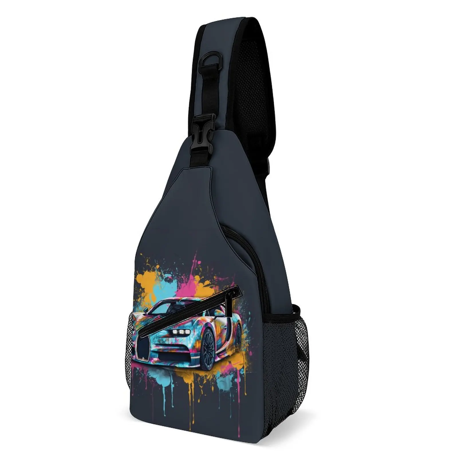 

Sports Car Shoulder Bags Grafitti Psychadelic Aesthetic Chest Bag Men Sport Running Sling Bag Phone Print Small Bags