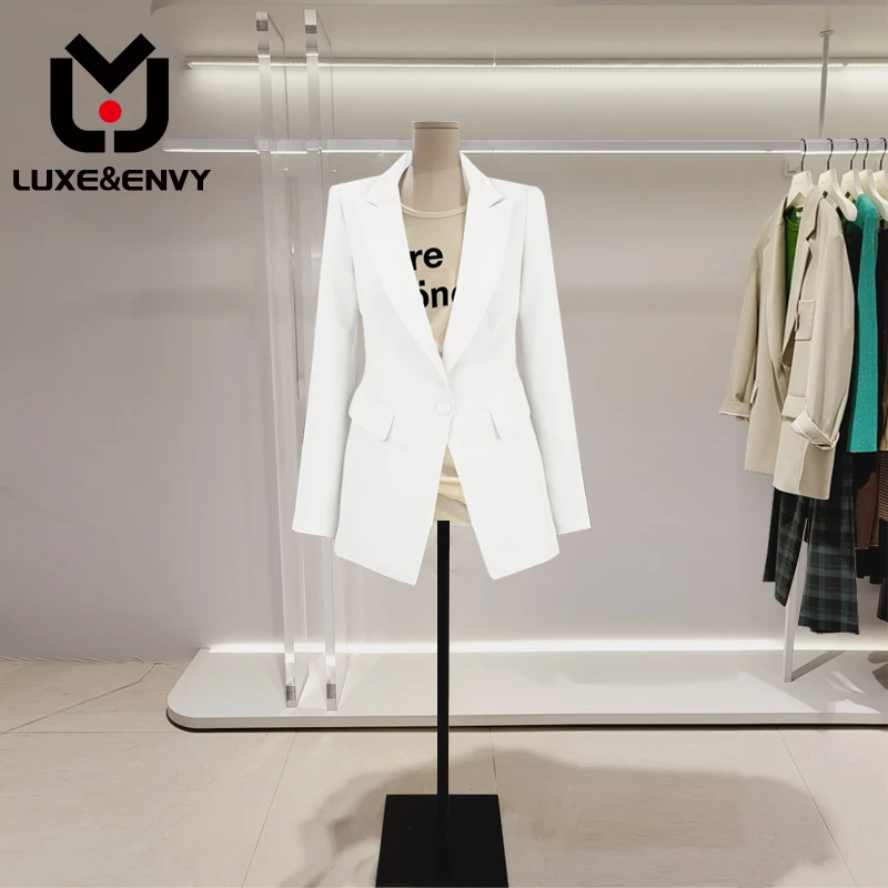 

LUXE&ENVY Fashionable Design Sense Niche One Button Suit Jacket New Waistband Slimming High-end Suit 2023 Autumn