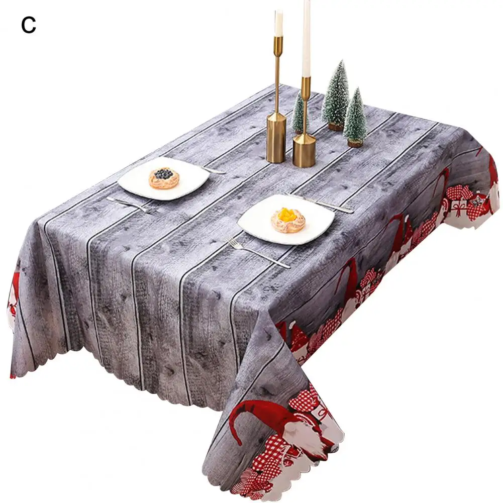 

Attractive Table Cloth Durable Bright Color Holiday Dining Room Christmas Table Cover Table Mat Table Protector