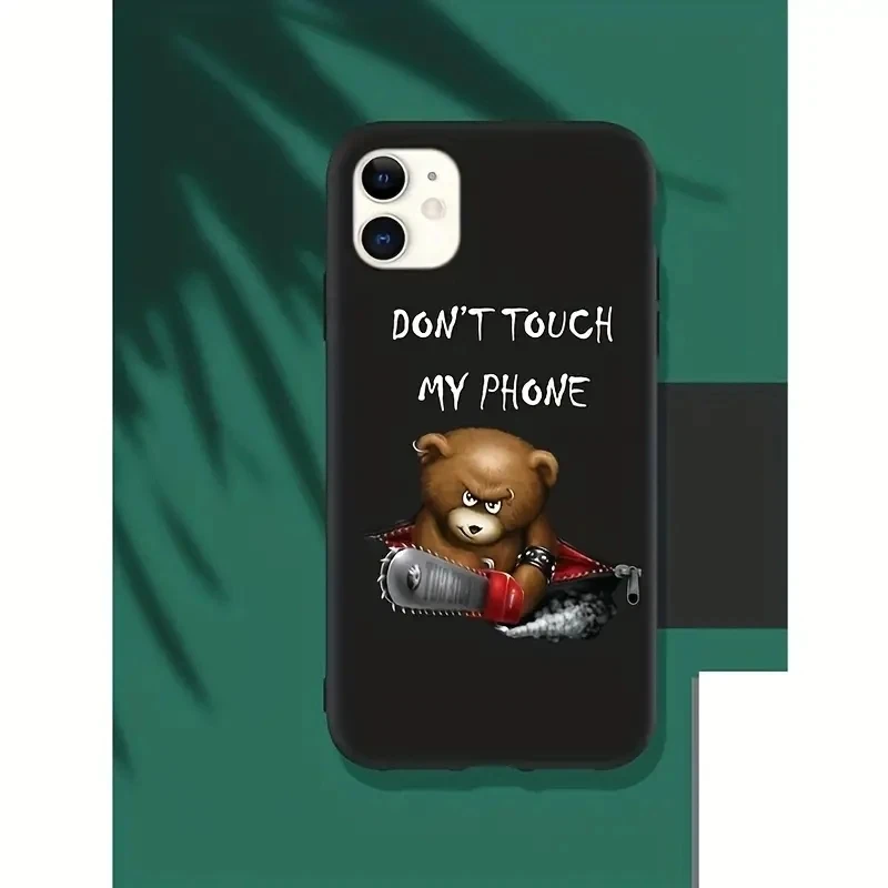 Милый чехол для телефона с маленьким медведем iPhone 14 13 11 15 Pro Max 12 Mini XS XR X 8 7 Plus SE 2022