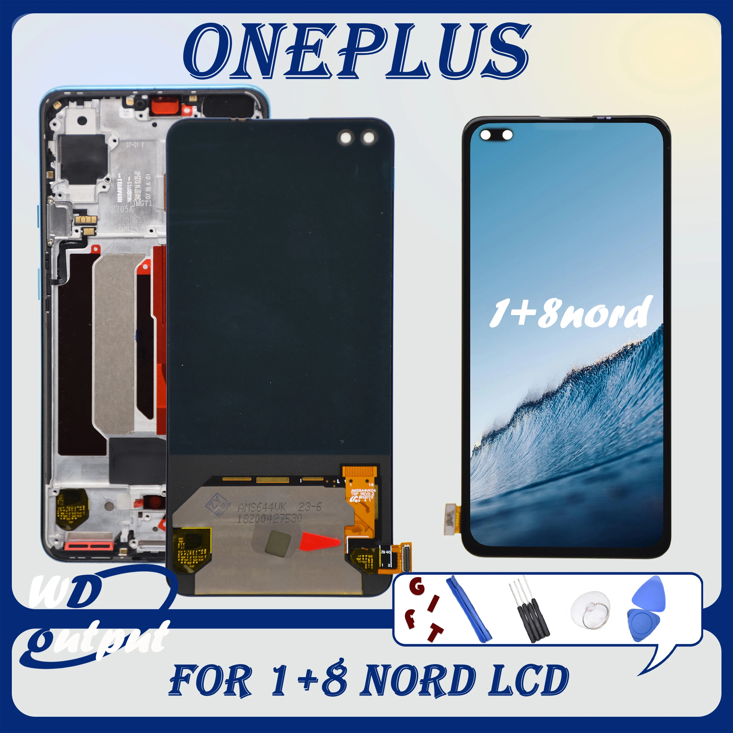 Замена AMOLED для OnePlus Nord, ЖК-дисплей для OnePlus 8 Северной Германии, OnePlus Z AC2001 AC2003