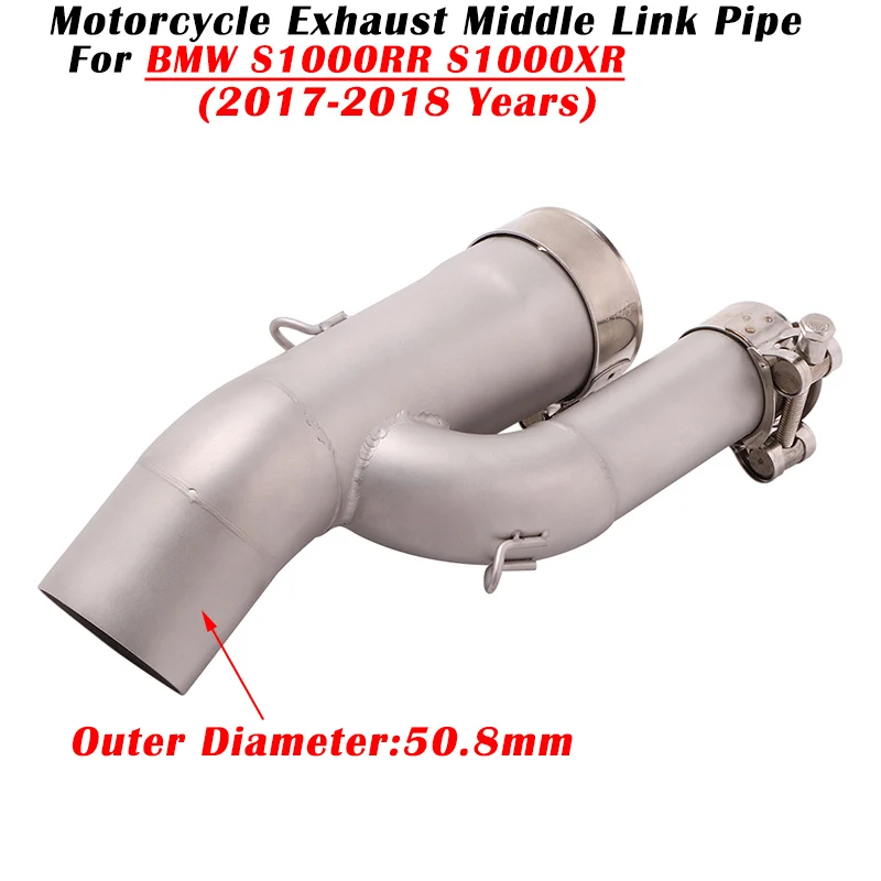 

Slip On For BMW S1000 RR XR S1000RR S1000XR 2017 2018 Motorcycle Exhaust Escape System Mofidied Muffler 51mm Middle Link Pipe