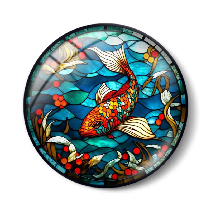 New Dragonfly Butterfly Fish owl bee Peacock 12mm/16mm/20mm/25mm/30mm Round photo glass cabochon demo flat back Making findings