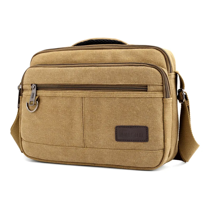 

Man's Bag Large Travel Capacity Messenger Bag Over Widen Handbag Canvas Light His Bag Shoulder Shoulder Retro Outdoor Retro