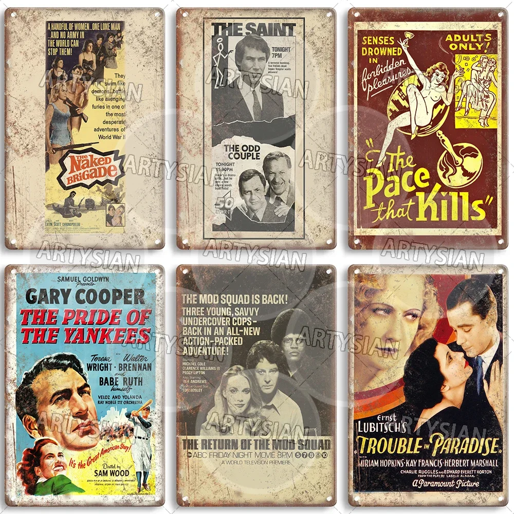 Металлический знак из фильма Тарантула Общественное вражение Слоновая кость