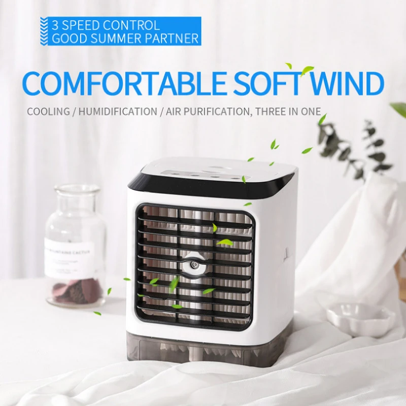 

Air Cooler Originality Charging Household Appliances Desktop Office Desktop Humidifier Living Room Kitchen USB Fan Portable