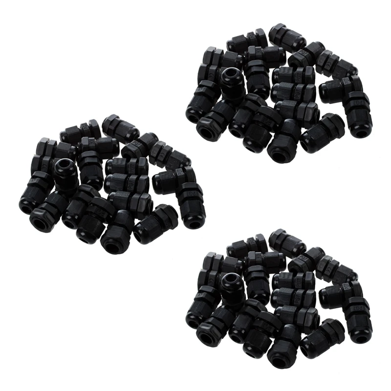 

60 Pieces Black Plastic Waterproof Cable Gland Connector PG7