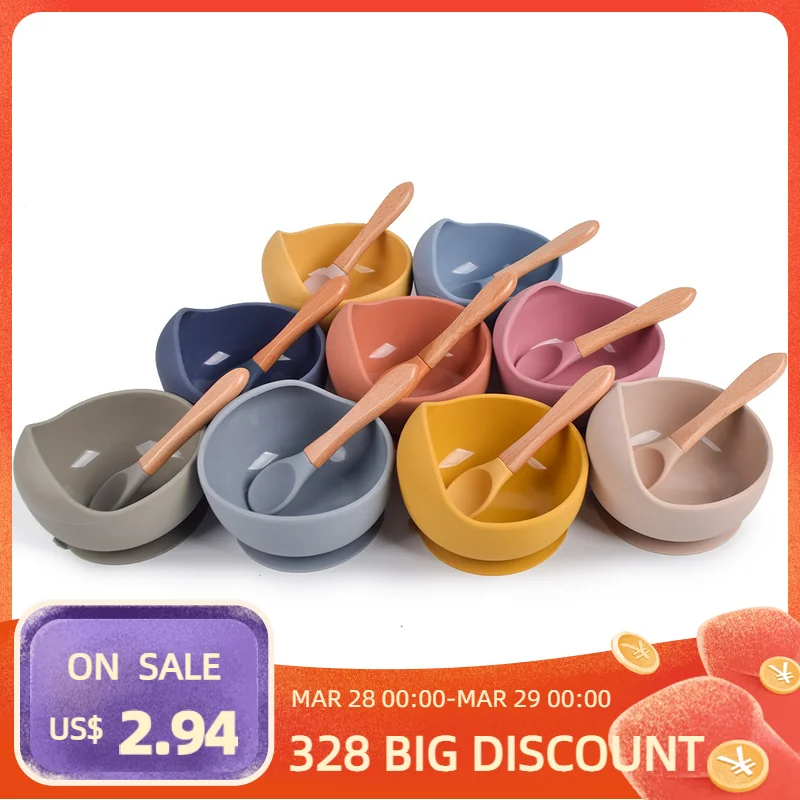 

1/2/3 шт., силиконовая миска для кормления ребенка